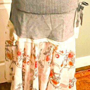 Designer Asymmetrical Knit & Viscose Skirt | Handmade-NWT